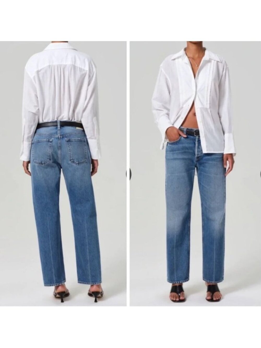 Citizens of Humanity Neve Low Slung Relaxed Straight Jeans In Marmont Size 28
